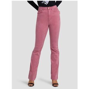 Guess Womens Tall 25x33 Eco Pop '70s Frayed Flared Jeans Mauve